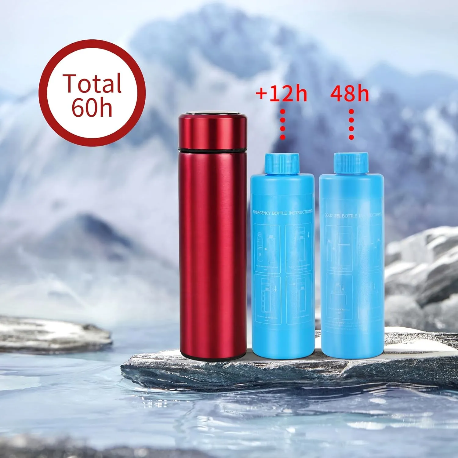 60H Medicine Cooler TSA Approved Temp Display Insulin Pen Travel Cooler Medication Cooler for Travel Diabetic Cooling Case Insulin Pens Cooler Travel CASE Medicine Cooler Box (Rose Golden)
