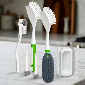 7 Pack Kitchen Scrub Brushes for Cleaning, Dish Cleaning Brush, Cleaning Brushes for Household use for Cleaning for Dish, Pot, Pan, Kitchen Sink,Green.