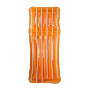 72" Inflatable Orange and White Transparent Cool Stripe Swimming