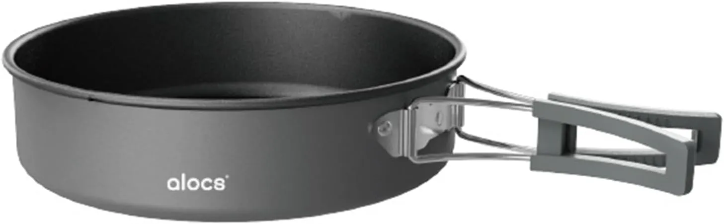 7in/8in Camping Frying Pan Aluminum Alloy with Folding Handle Cooking Pan Lightweight Durable Camping Cookware for Hiking Backpacking Picnic