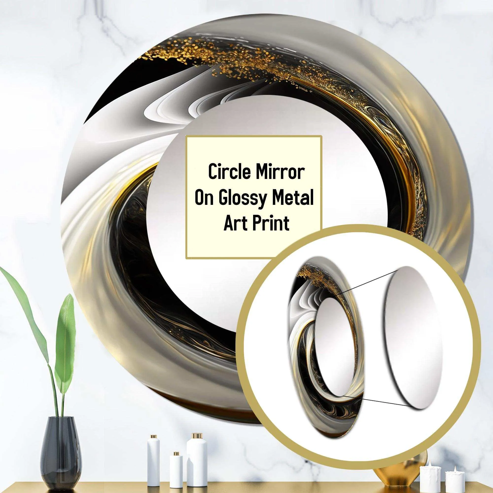 Abstract Modern Swirl I - Abstract Wall Mirror
