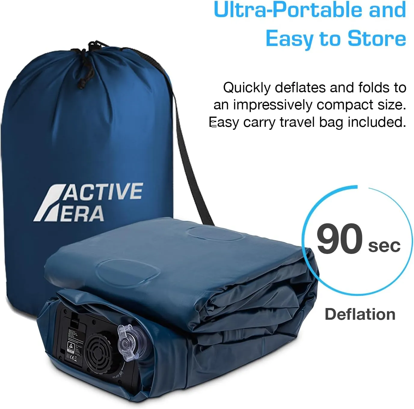 Active Era King Size Air Mattress with Built-in Pump Raised - Premium Elevated Inflatable Mattress Airbed with Raised Pillow - Puncture Resistant 19.5" Tall King Air Mattress with Waterproof Soft Top