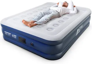 Active Era King Size Air Mattress with Built-in Pump Raised - Premium Elevated Inflatable Mattress Airbed with Raised Pillow - Puncture Resistant 19.5" Tall King Air Mattress with Waterproof Soft Top