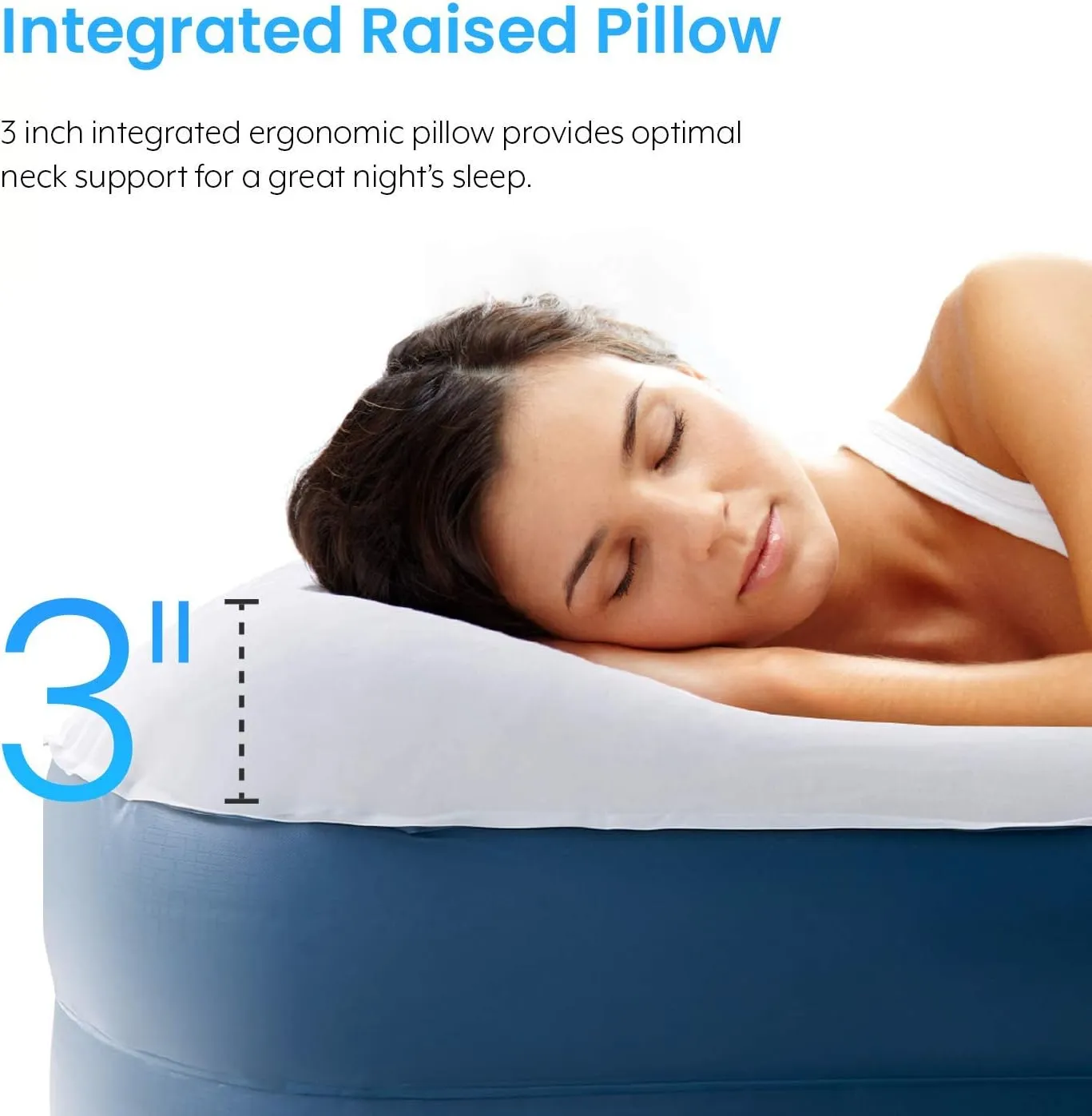 Active Era King Size Air Mattress with Built-in Pump Raised - Premium Elevated Inflatable Mattress Airbed with Raised Pillow - Puncture Resistant 19.5" Tall King Air Mattress with Waterproof Soft Top