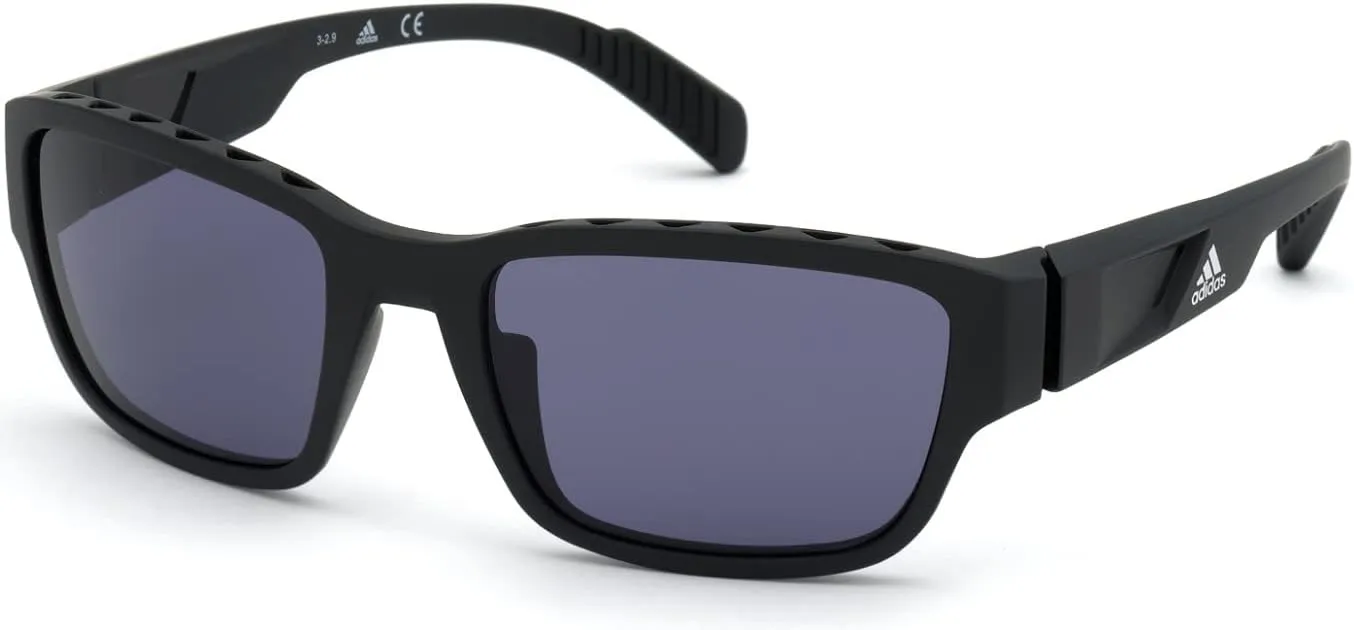 Adidas SP0007 Rectangular Sunglasses for Men   Bundle with Designer iWear Kit