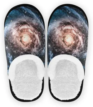 ALAZA Galaxy Nebula Space Starry Universe Home Slippers Non Slip Slippers Home Hotel Spa Bedroom Travel for Men Women