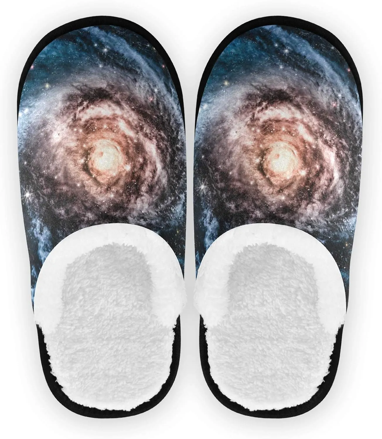 ALAZA Galaxy Nebula Space Starry Universe Home Slippers Non Slip Slippers Home Hotel Spa Bedroom Travel for Men Women
