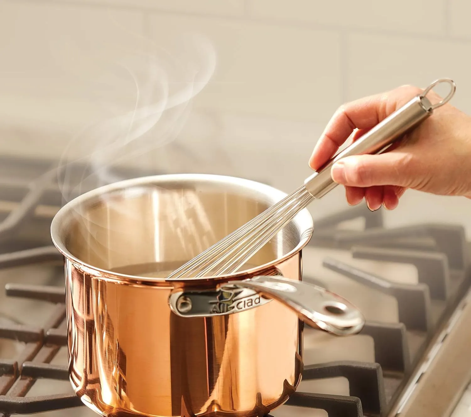 All-Clad Copper C4 2 Qt. Saucepan with Lid, Cookware