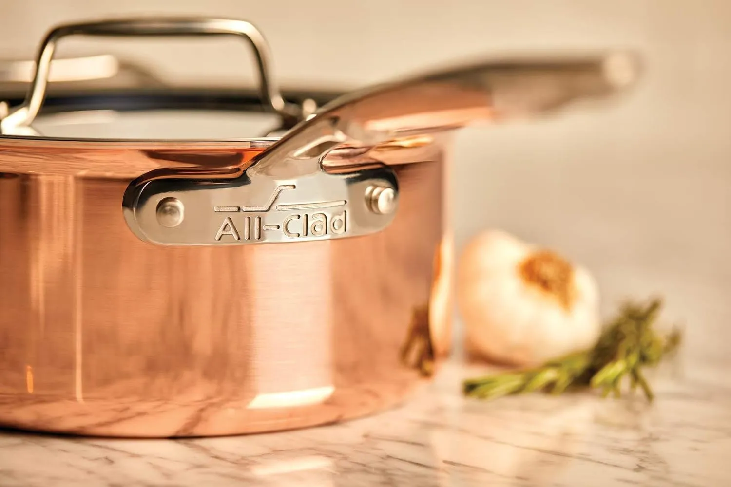 All-Clad Copper C4 2 Qt. Saucepan with Lid, Cookware