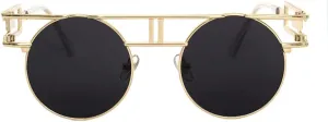 Alloy Round Women Men Trend Big Frames Mirror Sun Glasses Steampunk Eyeglasses Uv400