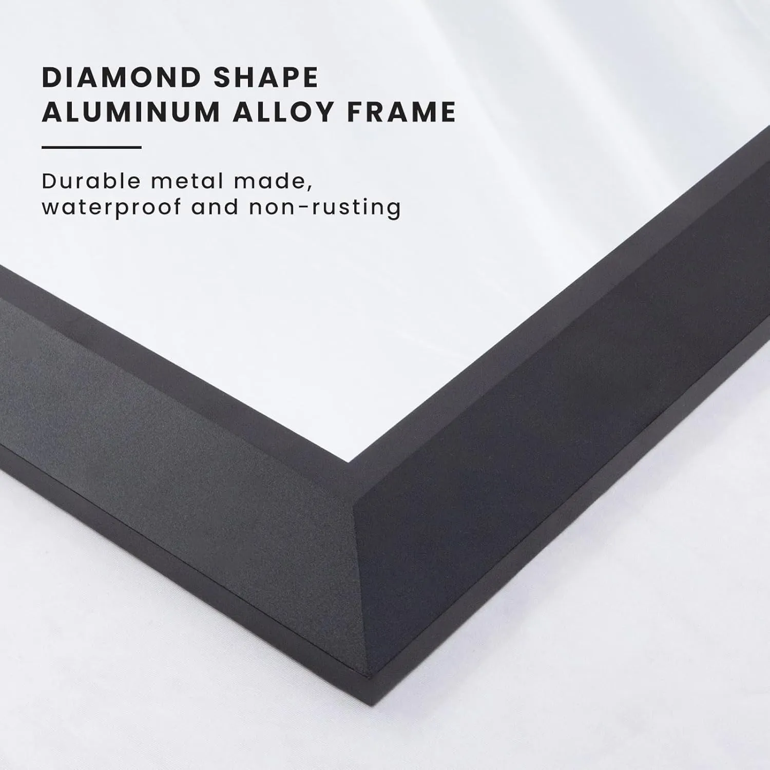 Amorho Black Bathroom Mirror, 50 X30 Inch Thick Metal Framed Wall Mirrors for Over 2 Sinks, Bedroom, Living Room, Entryway, Large Rectangle Wall-Mounted Mirrors.