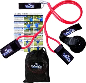 Arm Pro Bands Baseball Softball Resistance Training Bands - Arm Strength, Pitching and Conditioning Equipment, Available in 3 Levels (Youth, Advanced, Elite), Anchor Strap, Door Mount