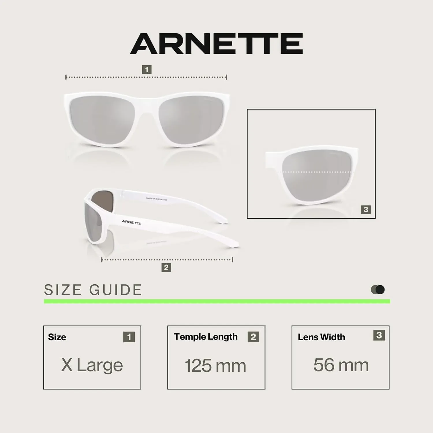 ARNETTE E.Z. AN4351 Round Sunglasses for Men   BUNDLE WIth Designer iWear Complimentary Eyewear Kit