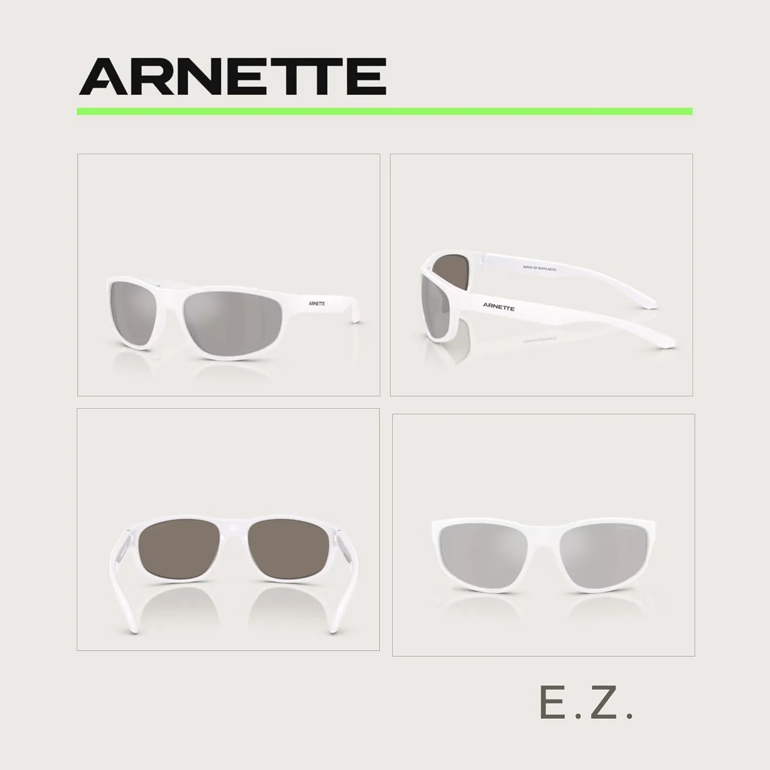ARNETTE E.Z. AN4351 Round Sunglasses for Men   BUNDLE WIth Designer iWear Complimentary Eyewear Kit