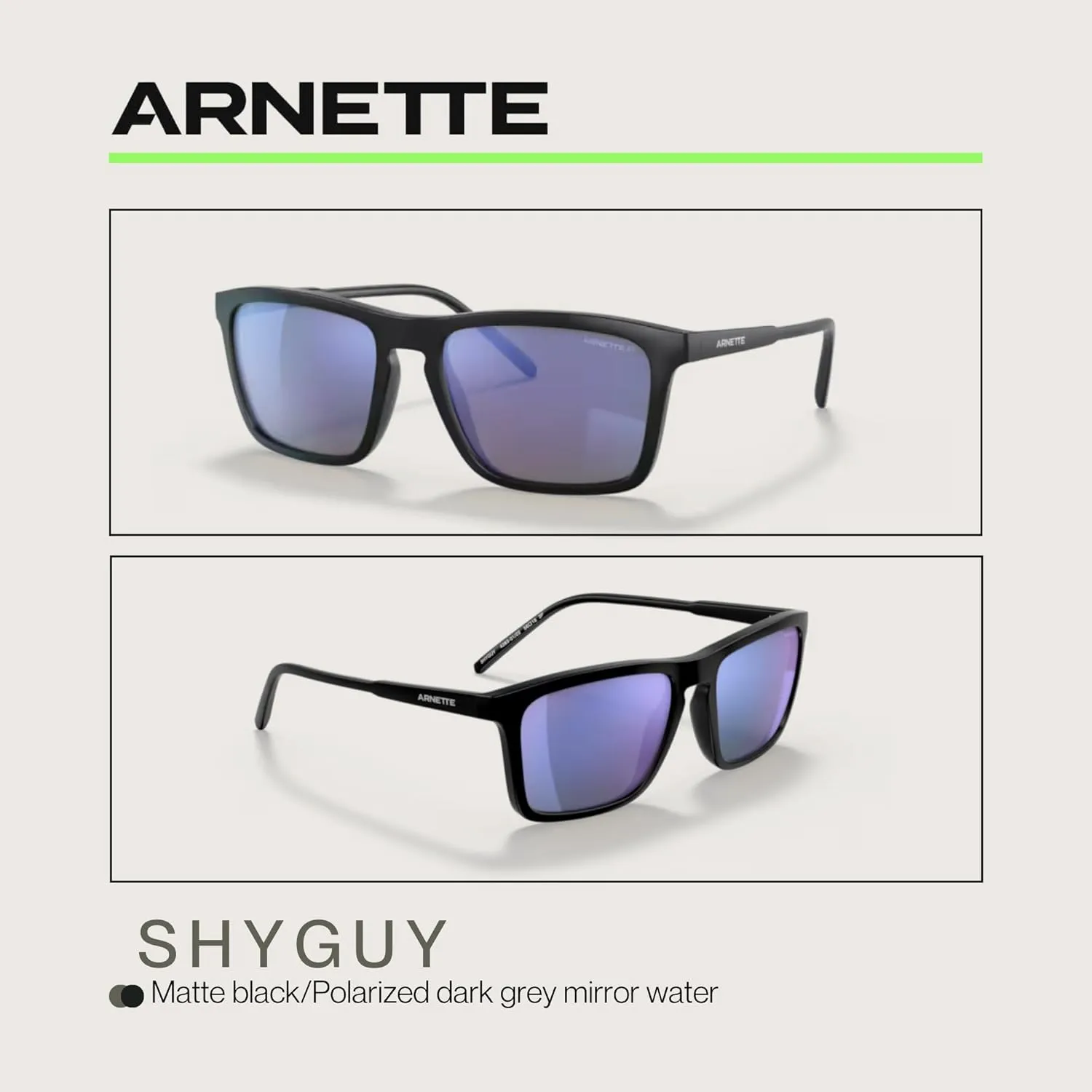 ARNETTE Shyguy AN4283 Square Sunglasses for Men for Women   BUNDLE With Designer iWear Complimentary Eyewear Kit