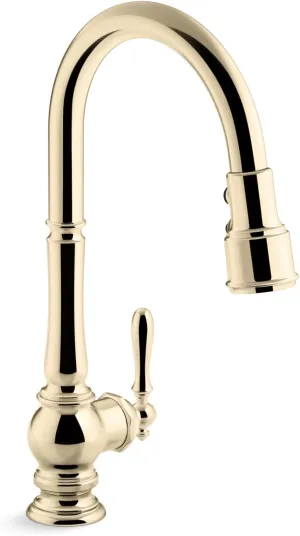 Artifacts Pull-Down Kitchen Sink Faucet With Three-Function Sprayhead
