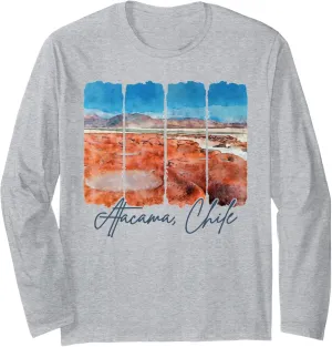 Atacama Chile Travel Brushstroke Meet Me In Atacama Souvenir Long Sleeve T-Shirt