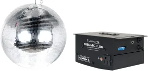 Audiosavings Bundle: (1) Eliminator EM20 20" Disco Mirror Ball w/Motor Ring For Dance Floor/Events/Disco Bundle with (1) American DJ MBDMX-PLUS Mirror Ball Motor for Up To 20" Mirror Balls (2 Item)
