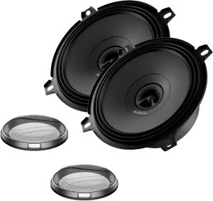 Audison APX 5 Prima Series 5.25" (130mm) 2-Way Coaxial Speakers (Pair) with APG 5 Grills