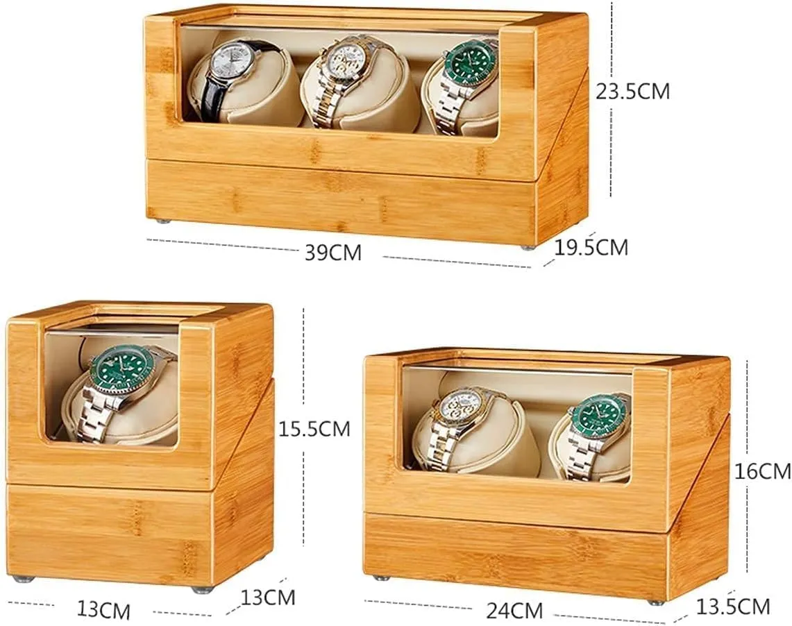 Automatic Watch Winder,in Wood Shell and Leather Pillow Carbon Fiber Leather, Silent Motor and 5 ModesHoliday Gift (A 3 0)