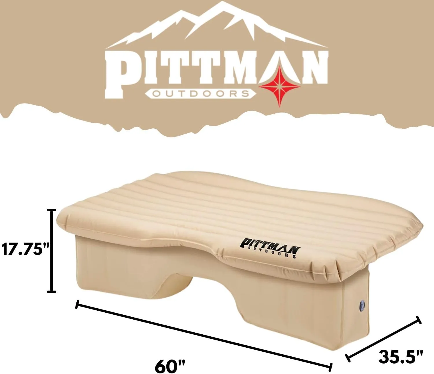 Backseat Bed for Truck - 60" Backseat Air Mattress for Truck, Vans & Large SUV Bed Mattress - Back Seat Bed for Truck Includes Pump, Pillow & Storage Bag - 60" x 35.5"