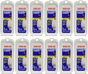 Band-Aid Flex Fabric Travel Pack - 8 Count, Pack of 12