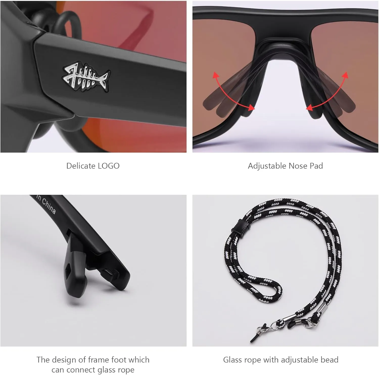BASSDASH Polarized Sports Sunglasses for Men Women Fishing Driving Hiking UV400 with Lightweight TPX Unbreakable Frame