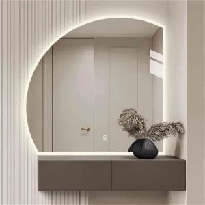 Bathroom Mirror, Smart LED Makeup Mirror with Three Color Temperature Adjustments.(Right Cut,100cm)