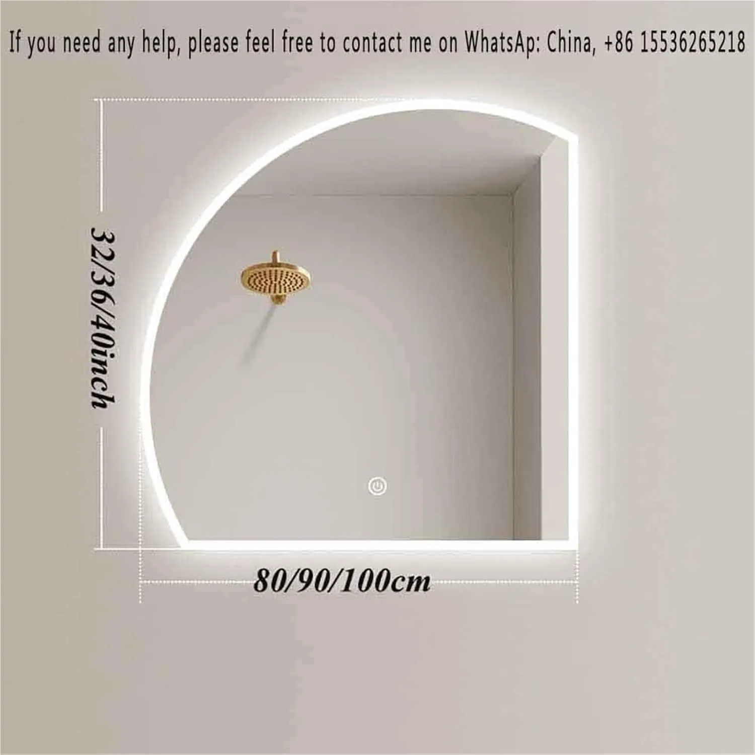 Bathroom Mirror, Smart LED Makeup Mirror with Three Color Temperature Adjustments.(Right Cut,100cm)