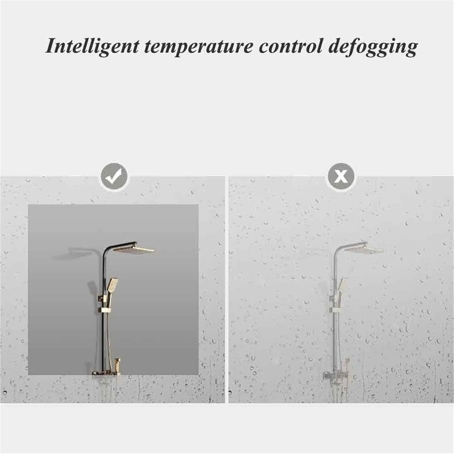 Bathroom Mirror, Smart LED Makeup Mirror with Three Color Temperature Adjustments.(Right Cut,100cm)
