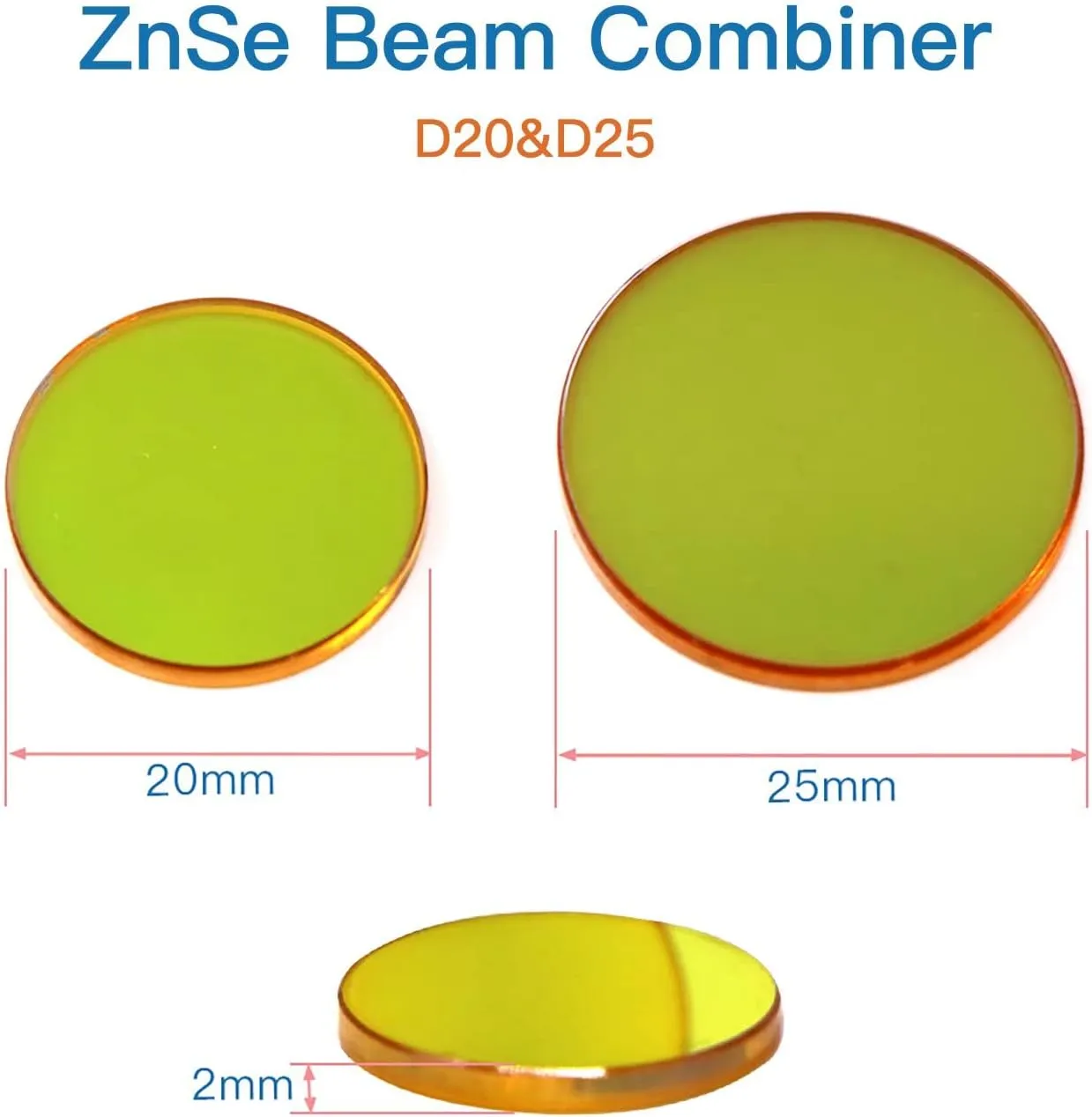 Beam Combiner Base with First Mirror Mount Dia.25mm & 1Pcs Beam Combiner Dia.25mm & 1Pcs 5V Red Pointer Dia.12mm for CO2 Laser Cutter Engraving Machine