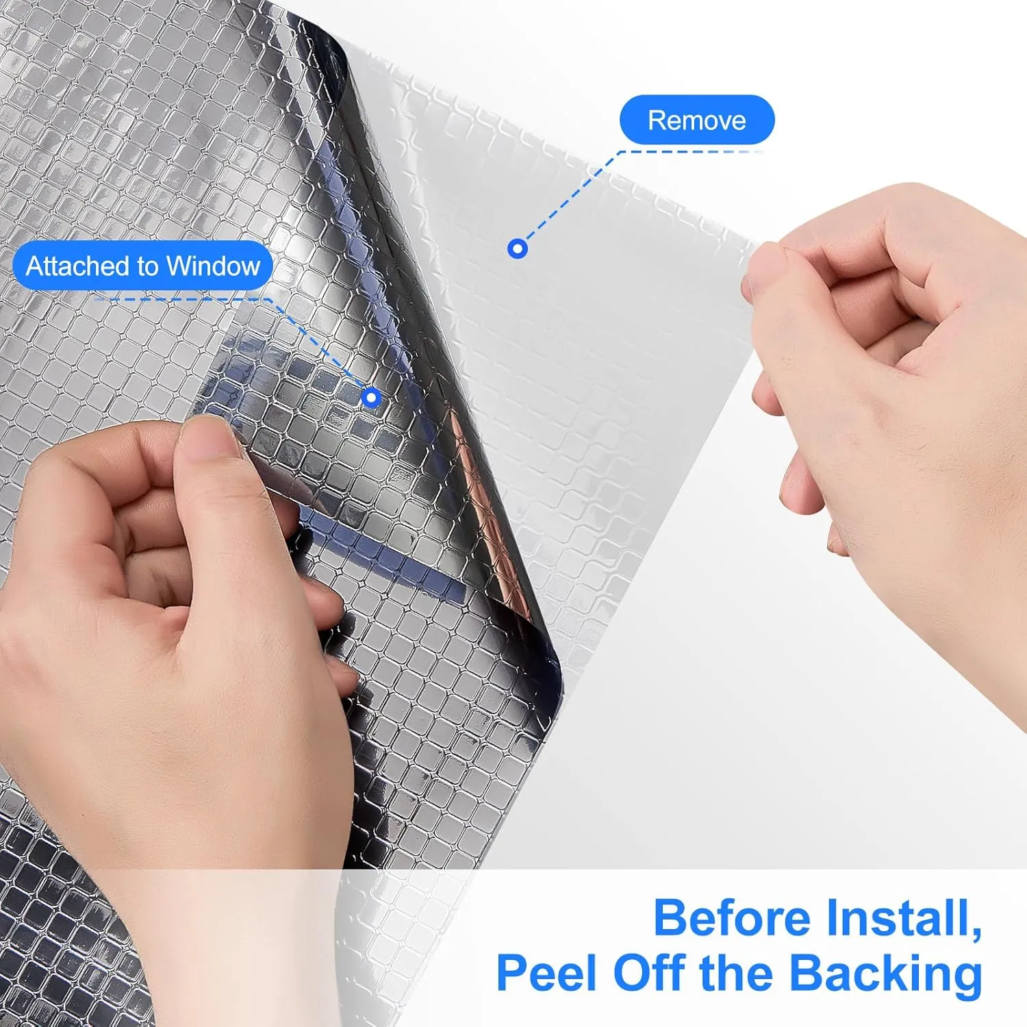 Beautysaid One Way Privacy Window Film See Out Not in Sun Blocking Home Window Tint Reflective Mirror Sun Blocker Anti UV Static Cling Window Covering for House(Black,29.5 x 118 in)