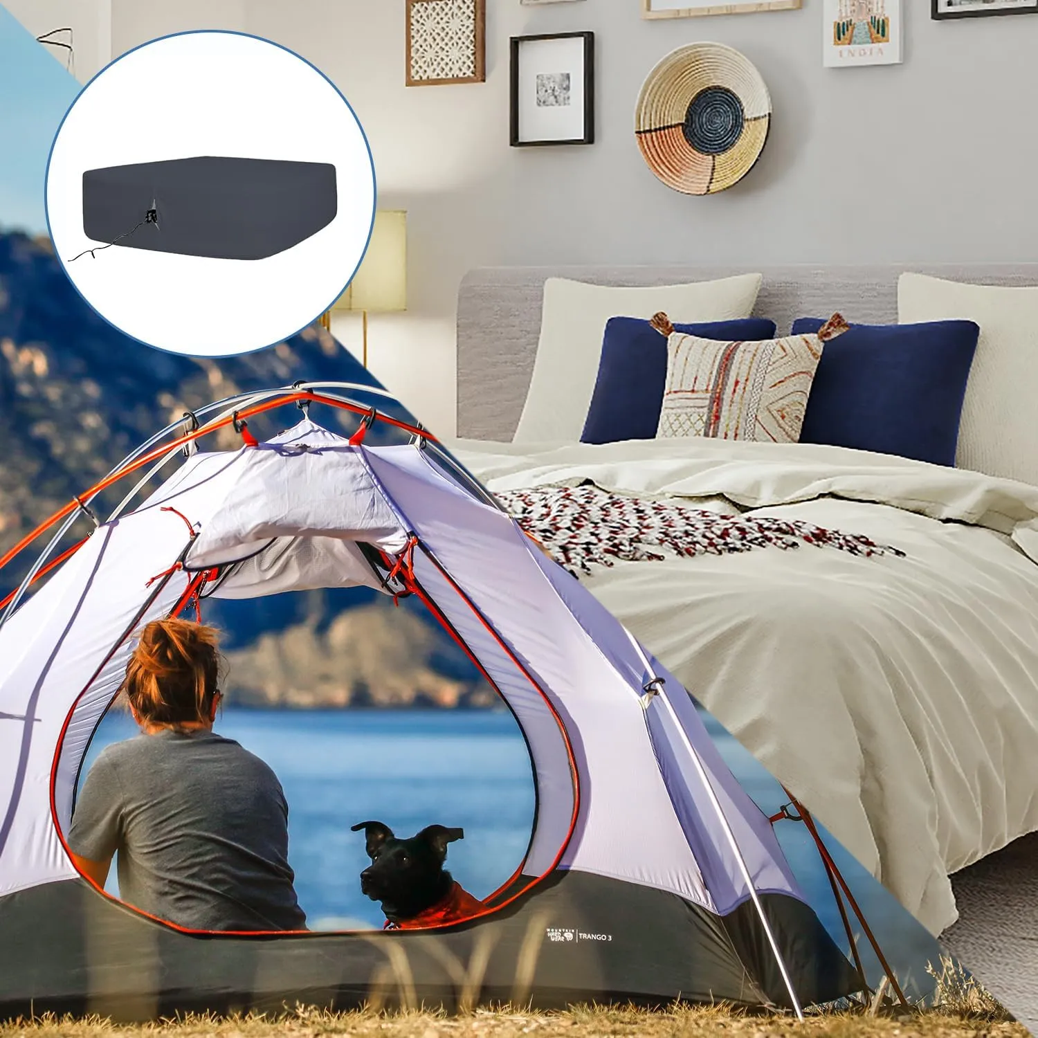 Bedecor Air Bed Sheets for Mattress Cover Removable Bed and Elastic Band Super Soft and Breathable & Deep up to 21" Black Twin