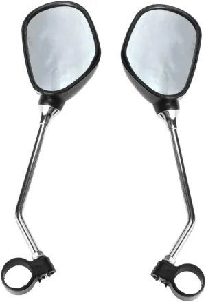 BESPORTBLE Bike Reflective Mirror Set 1 Pair Rearview Mirrors for Mountain Biking Handlebar Mount Wide View