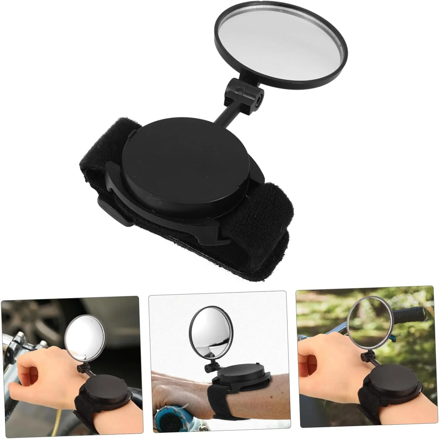 BESPORTBLE Bike Wristband Mirror Rotatable Arm Rearview Cycling Mirror for Enhanced Safety Wide View Wrist Mounted Design for Cyclists