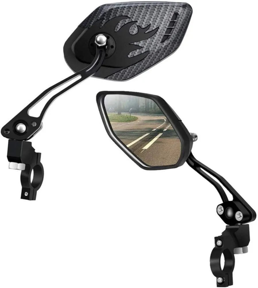 BESPORTBLE Handlebar Rearview Mirror Aluminum Alloy Construction Reflective for Bicycles