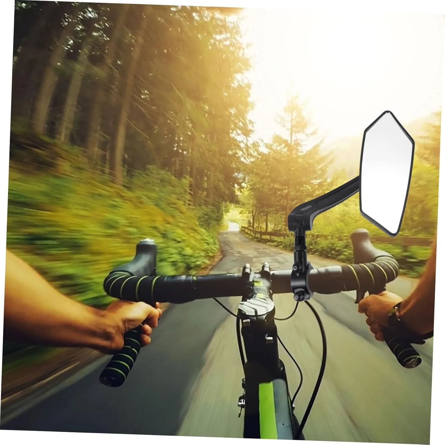 BESTonZON Electric Bike Rear View Mirror for Handlebar Right Side Mountain Bike Mirror High Definition Reflective Cycling Accessory for Enhanced Safety and Surroundings Awareness