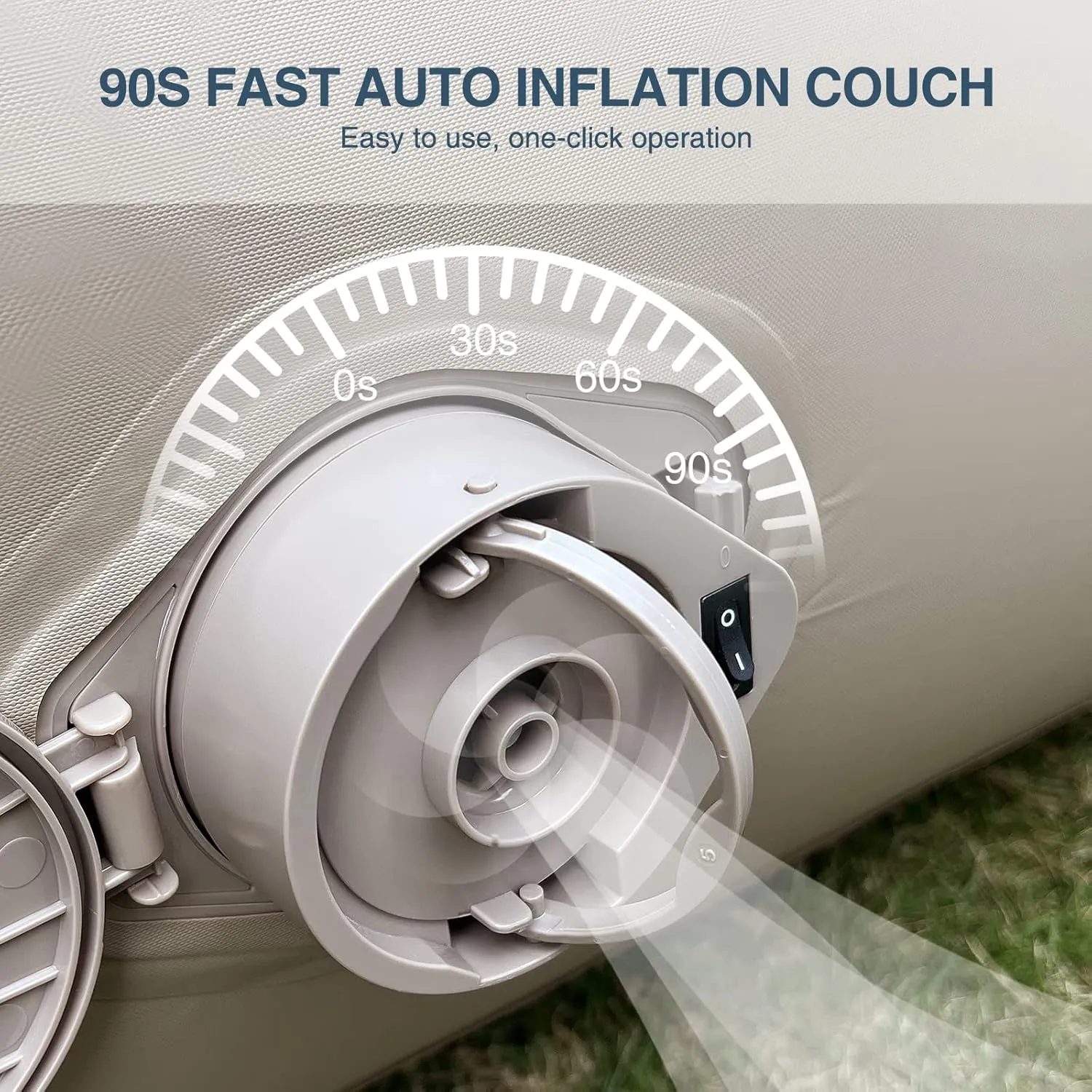 Bestrip Auto Inflatable Couch, Air Mattress Sofa Bed with Portable Air Pump (brown), BP800