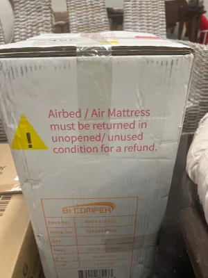 Bi-Comfer 14 in. Inflatable Mattress with Built-In Air Pump, Full Size