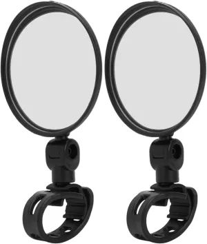 Bike Mirrors for Mobility Scooters 40 Mm Thread Cycle Mirror,1 Pair Round Rearview Mirror Safety Wide Angle Reflective Back Mirror Cycling Equipment for Bike Scooter