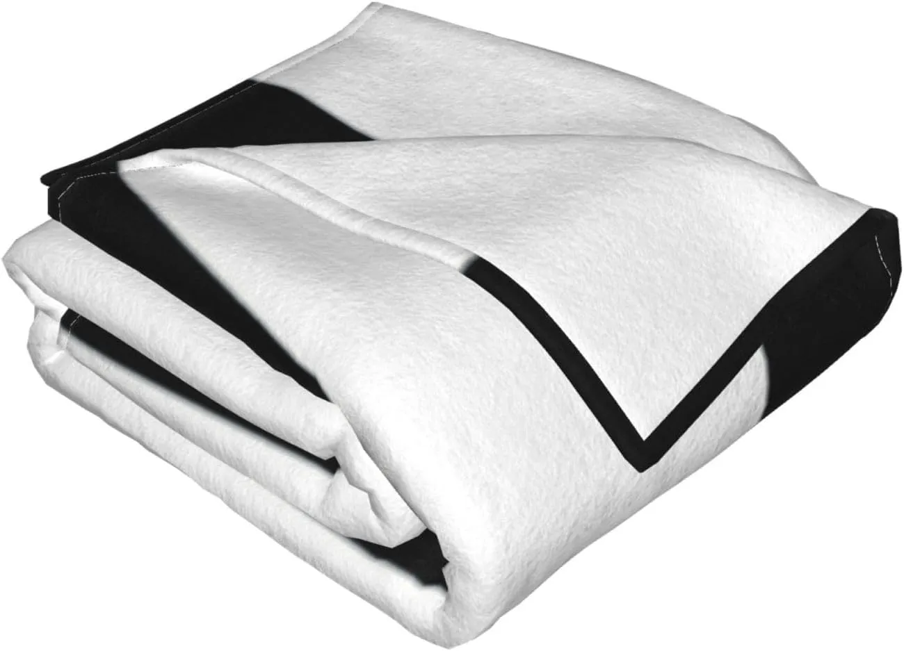 Black White Stripes 60"X50" Flannel Blanket - 100% Soft Polyester, Lightweight and Warm, Suitable for Families, Camping, Travel