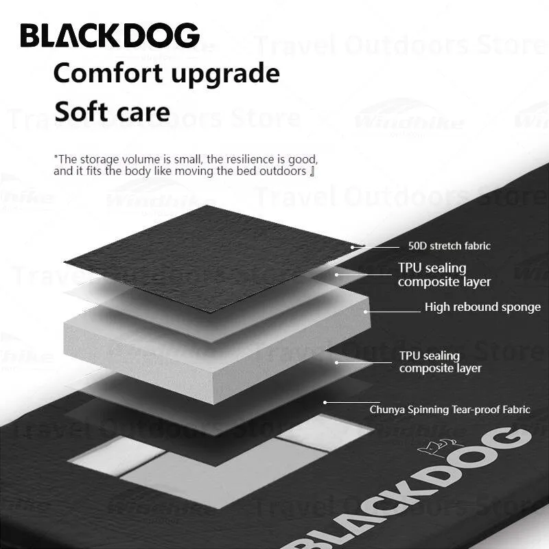 Blackdog Self-Inflating Single Bed With Pillow