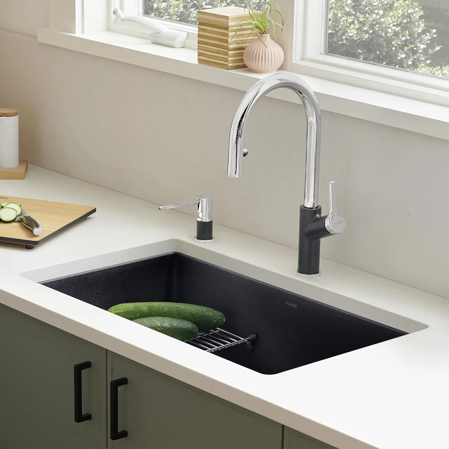 BLANCO Precis Kitchen Sink, Coal Black 30 Inch