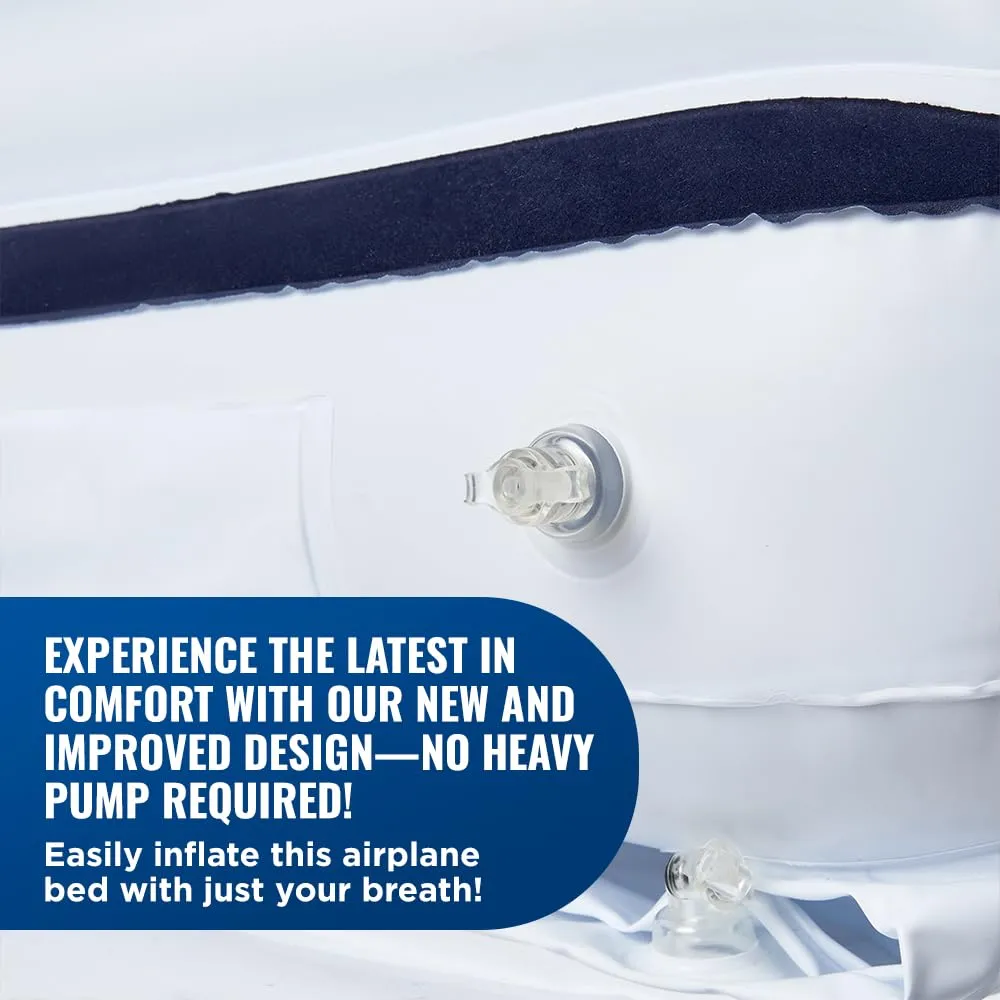 BleuWhisk Inflatable Toddler Travel Bed - Airplane Bed for Kids, Airplane Seat Extender for Kids - Plane Bed for Toddler Baby Air Mattress