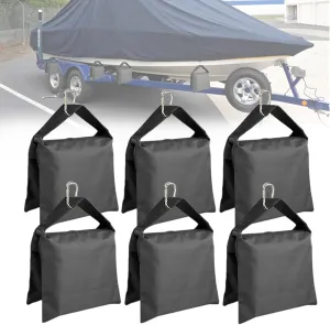 Boat Cover Sand Bag - Marine Grade Mooring Kit Boat Accessories, Windproof Weight Sandbags, Each 10 lbs Capacity (6 Pcs)