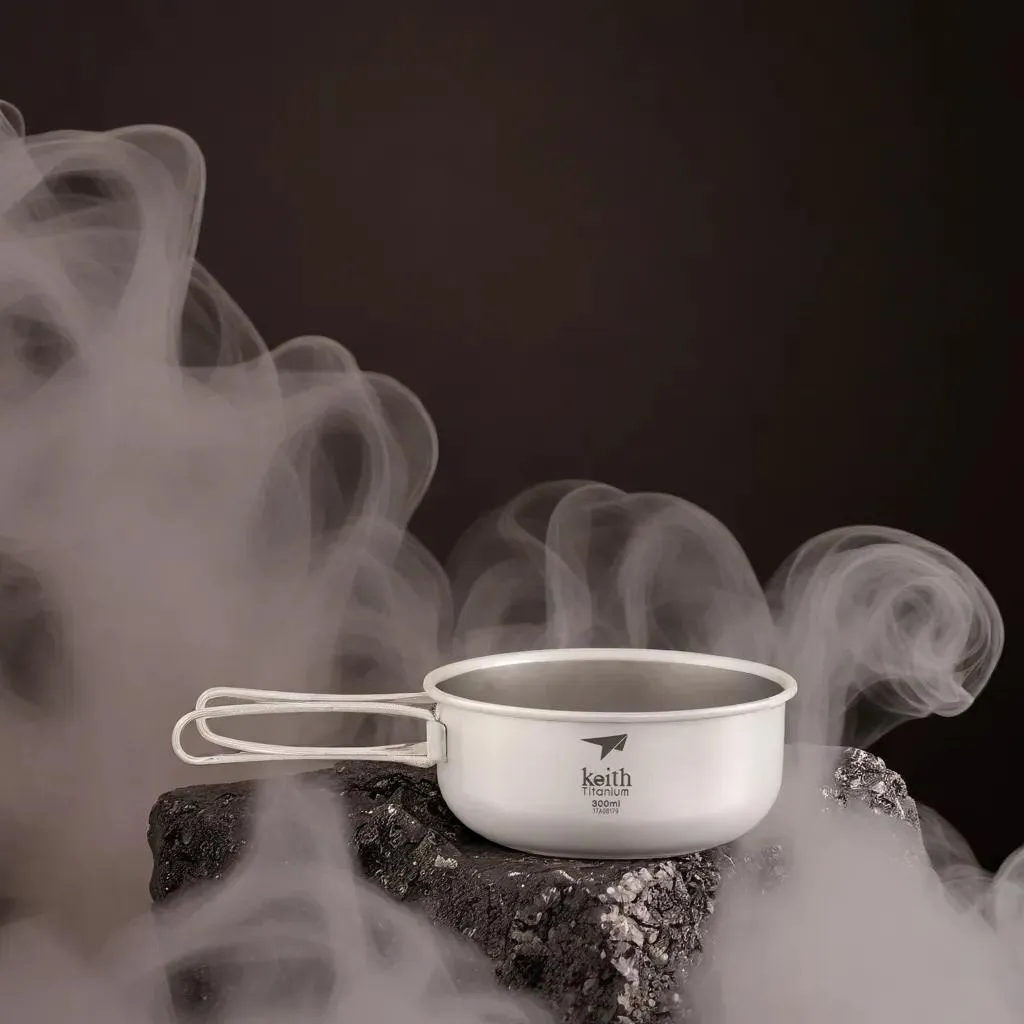 Bols en Titane avec Poignée Pliante