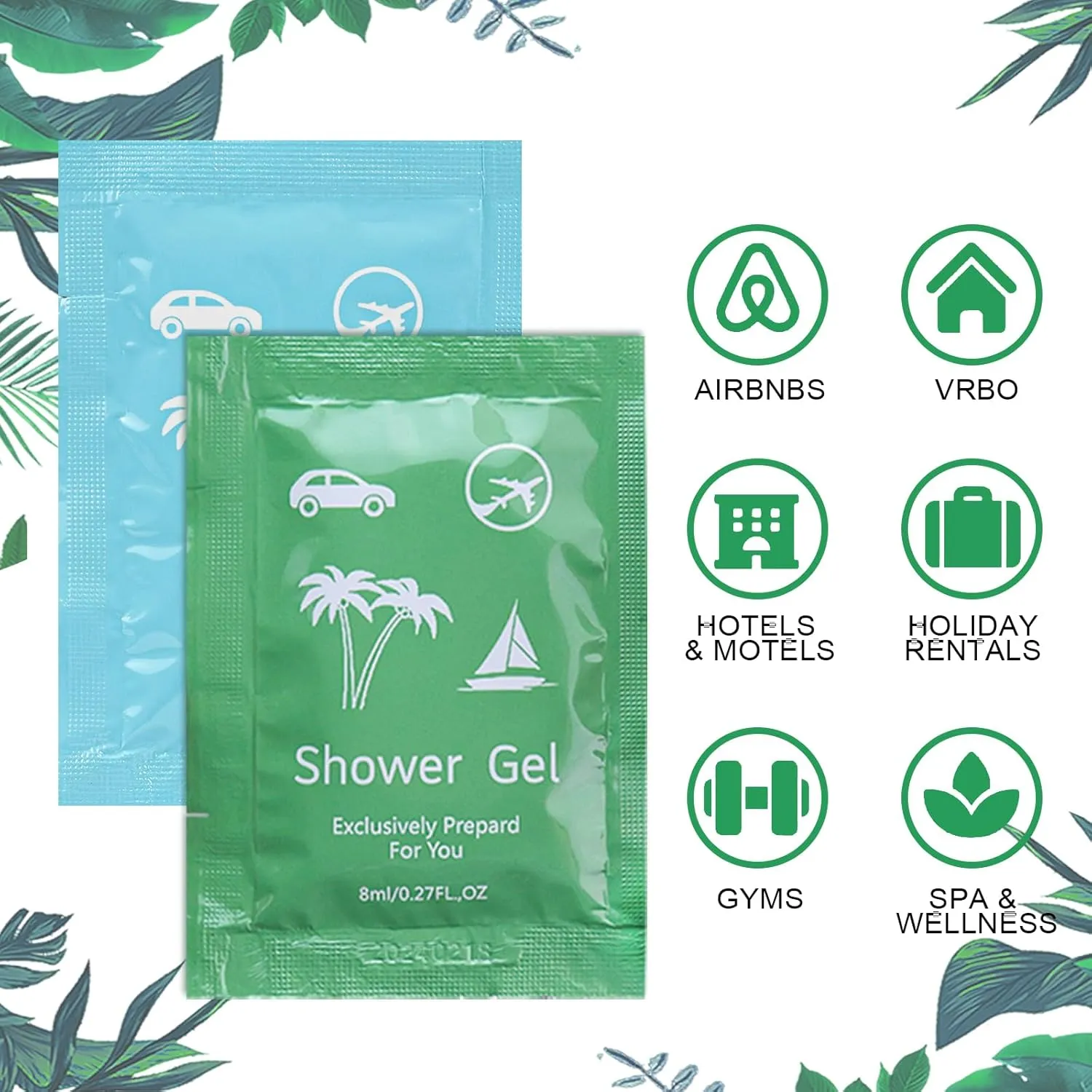 Bulk Hygiene Kits for Homeless ,Travel Size Body Wash and Shampoo Bulk 0.28fl Oz,Travel Size Shower Gel Set，Shampoo Bulk Travel Size ,Hotel Supplies for Guests (0.28fl Oz(Pack of 500), 500, Count)