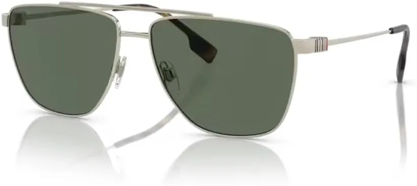 BURBERRY BE3141 Aviator Sunglasses for Men   BUNDLE With Designer iWear Complimentary Eyewear Kit