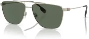 BURBERRY BE3141 Aviator Sunglasses for Men   BUNDLE With Designer iWear Complimentary Eyewear Kit