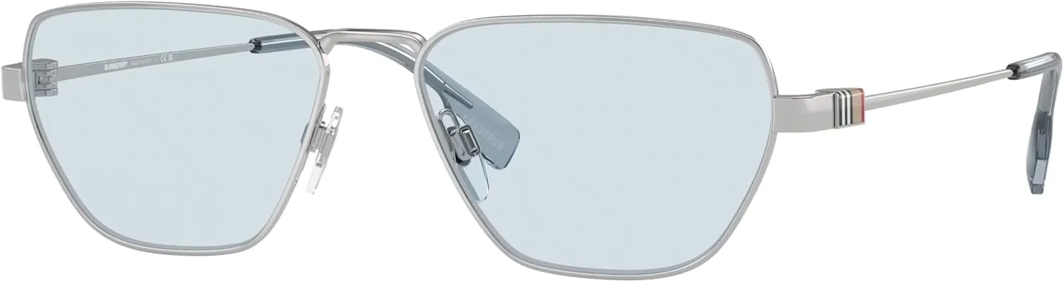BURBERRY BE3146 Hexagonal Sunglasses for Men   BUNDLE With Deisgner iWear Complimentary Eyewear Kit